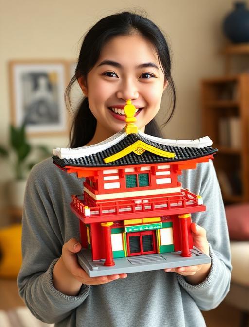 Yuki M. with Japanese Temple